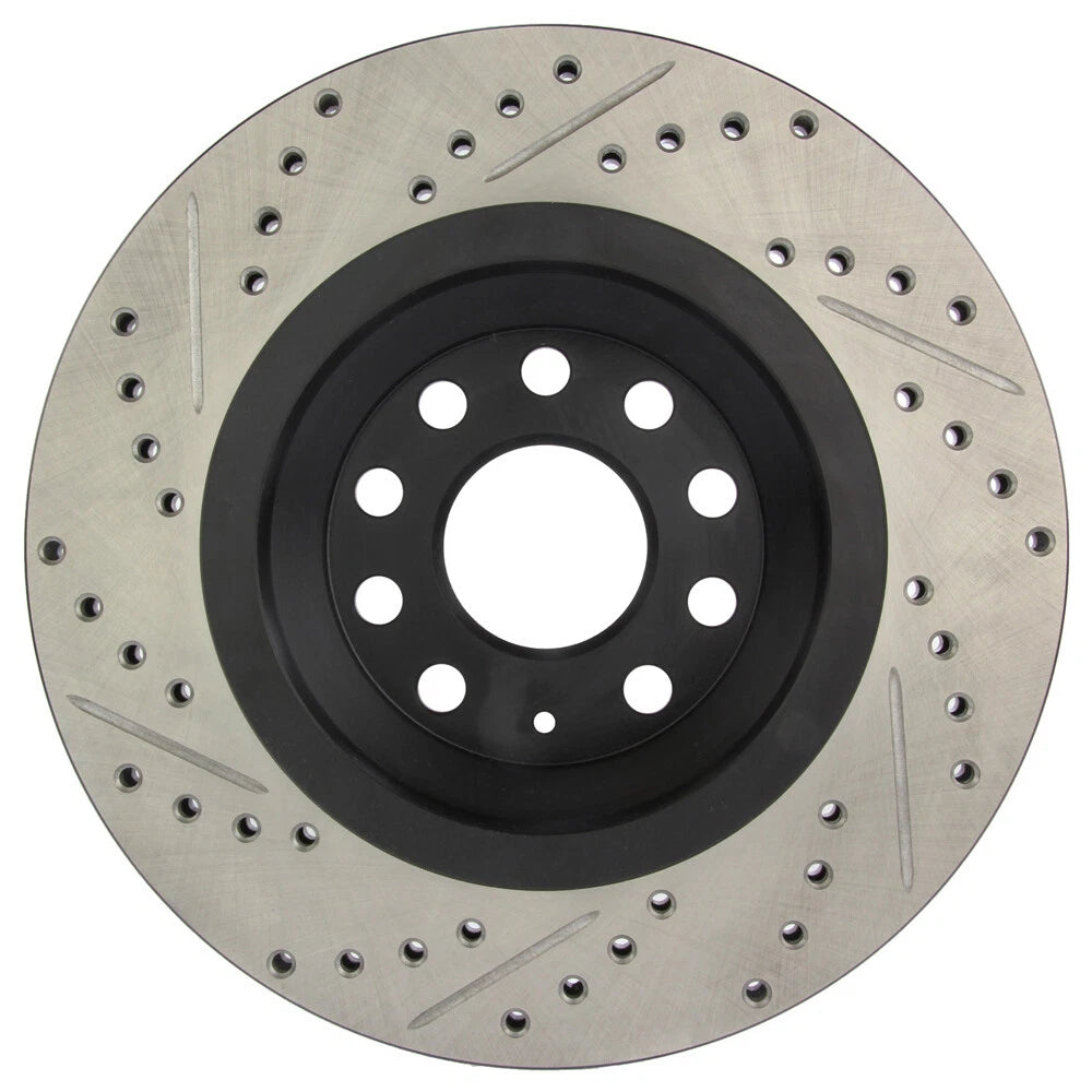 StopTech 127.33113L Rear Left Drilled Brake Rotor for 2008-19 Audi S3 / 09-17 CC