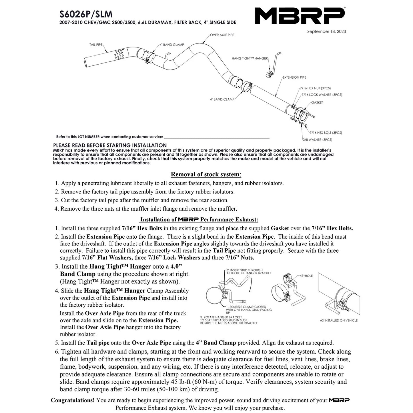 MBRP HD P Series Exhaust | Chevy/GMC 2500/3500 Duramax 07-14 (S6026P)