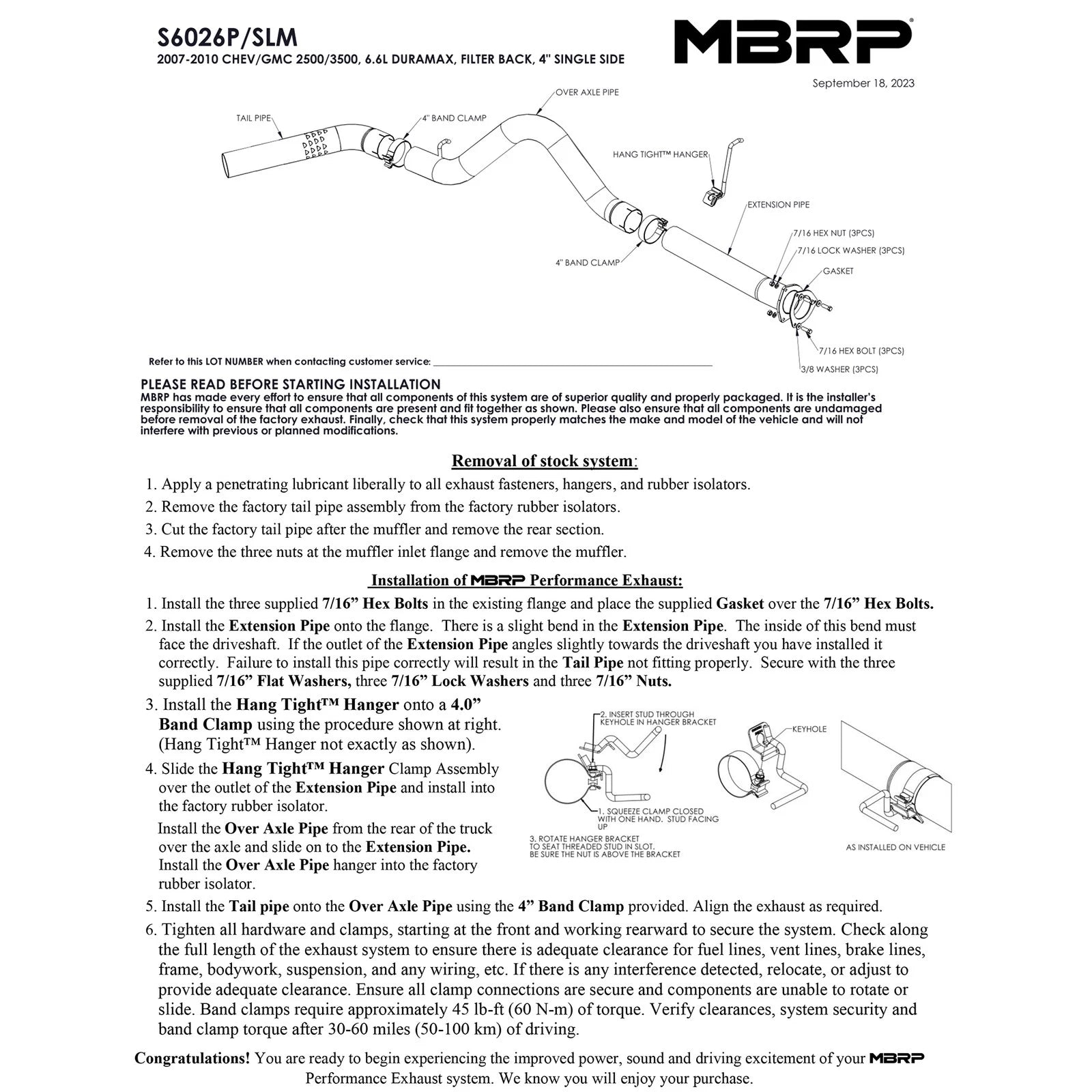 MBRP HD P Series Exhaust | Chevy/GMC 2500/3500 Duramax 07-14 (S6026P)
