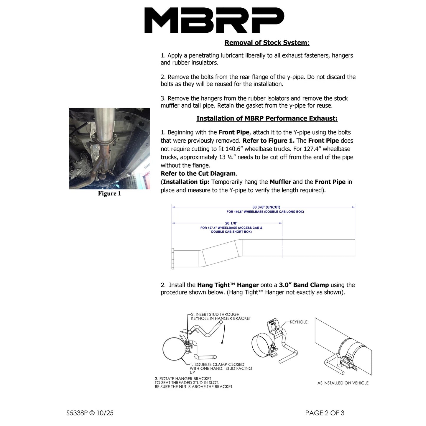 MBRP 3in Cat-Back Single Side Exit Aluminum Exhaust System | Toyota Tacoma 3.5L (16-19) (S5338P)