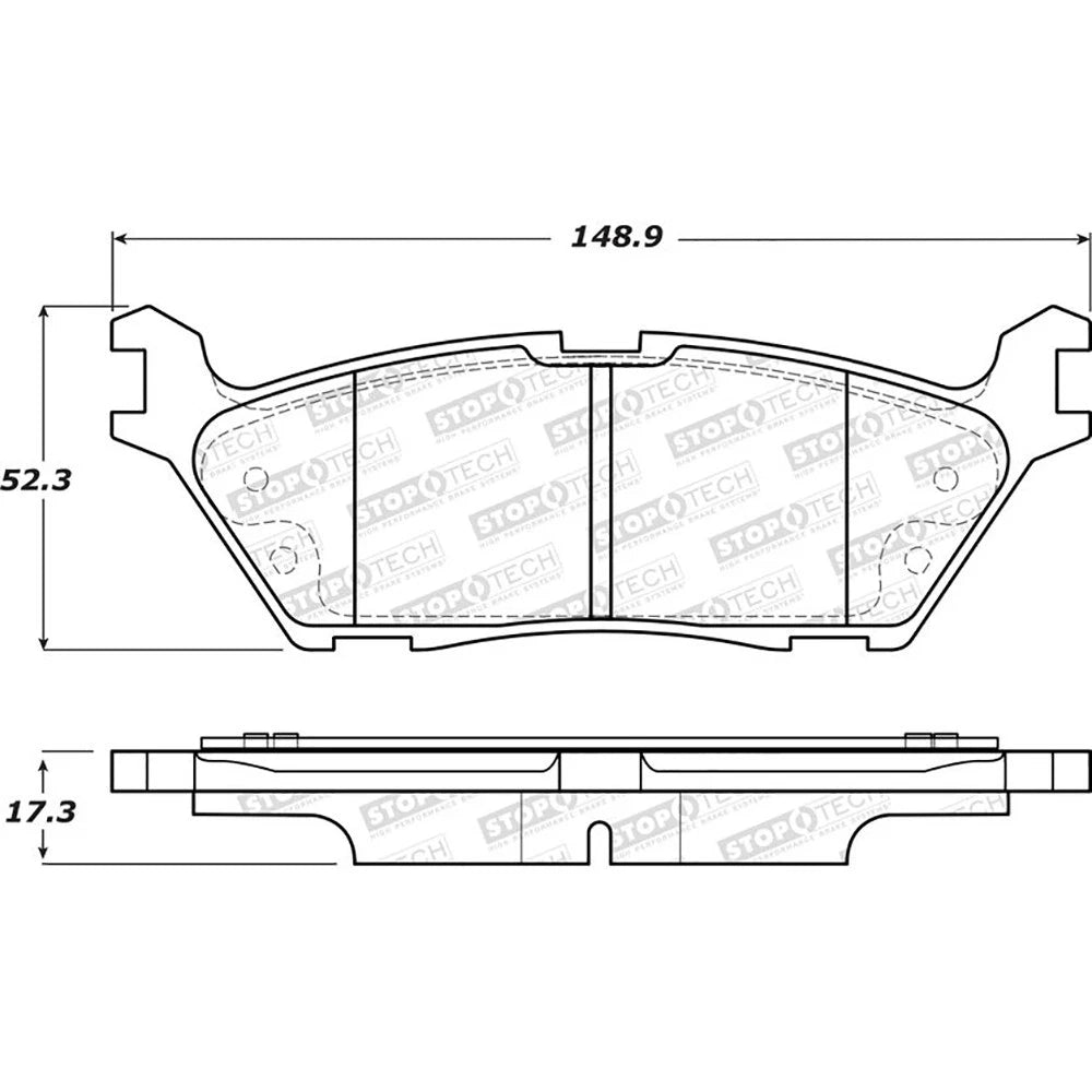 StopTech 308.17900 Rear Ceramic Brake Pads Set for 15-20 F-150 / 18-20 Navigator