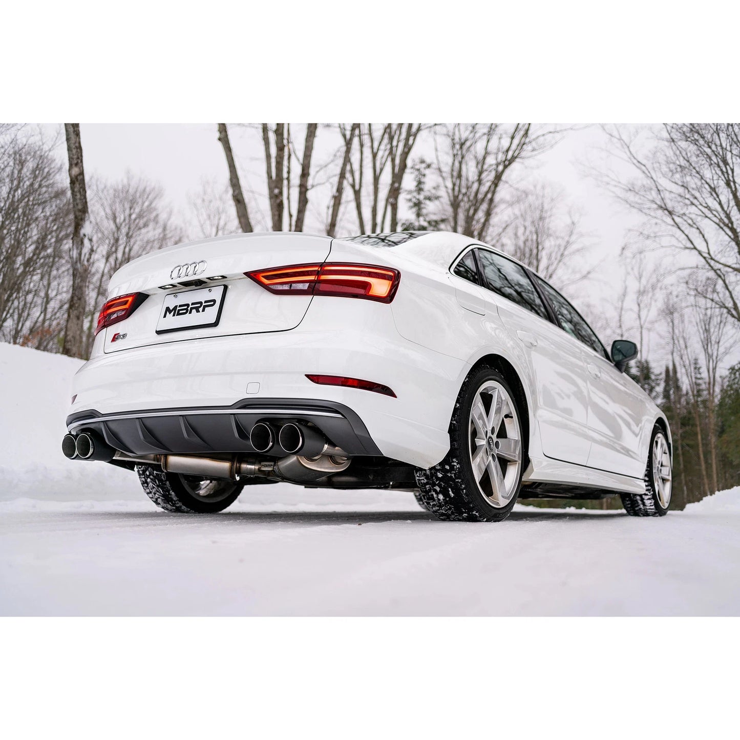 MBRP 3-In Armor Pro Street Profile Quad Rear Exit Cat-Back | Audi S3 (S46013CF)