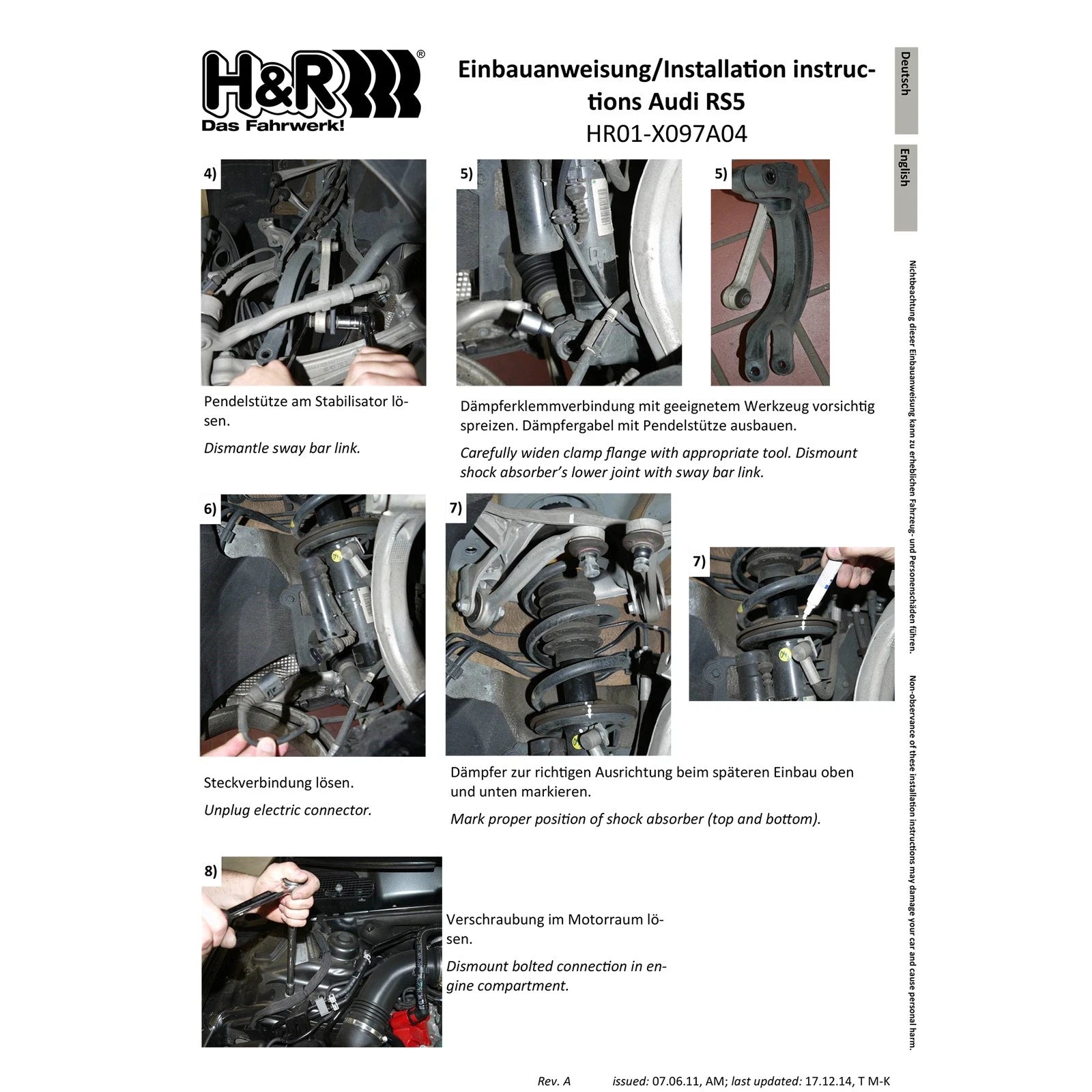 H&R Sport Spring Kit | Audi S5 Cabrio AWD (09-17) / A4 Avant Quattro (09-14) (29061-2)