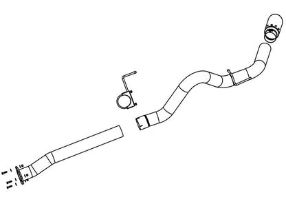 aFe MACHForce XP 4in DPF-Back SS Exhaust | GM Diesel Trucks (07-14) (49-44004)