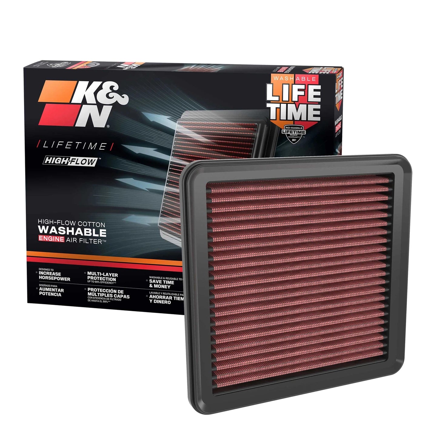 K&N Replacement Air Filter | 2022-2023 Honda Civic Base and 2023+ Acura Integra Base (33-5120)
