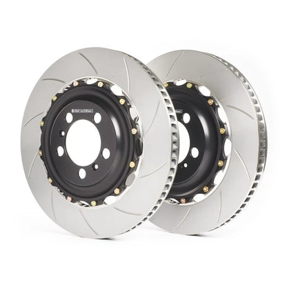 GiroDisc 97-04 Audi A6/Allroad (C5 w/Brembo 18Z 6 Pot) Zinc Plated Slotted Front Rotors