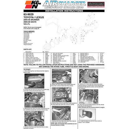 K&N Performance Intake | Toyota 4Runner (05-08) V8-4.7L (63-9029)
