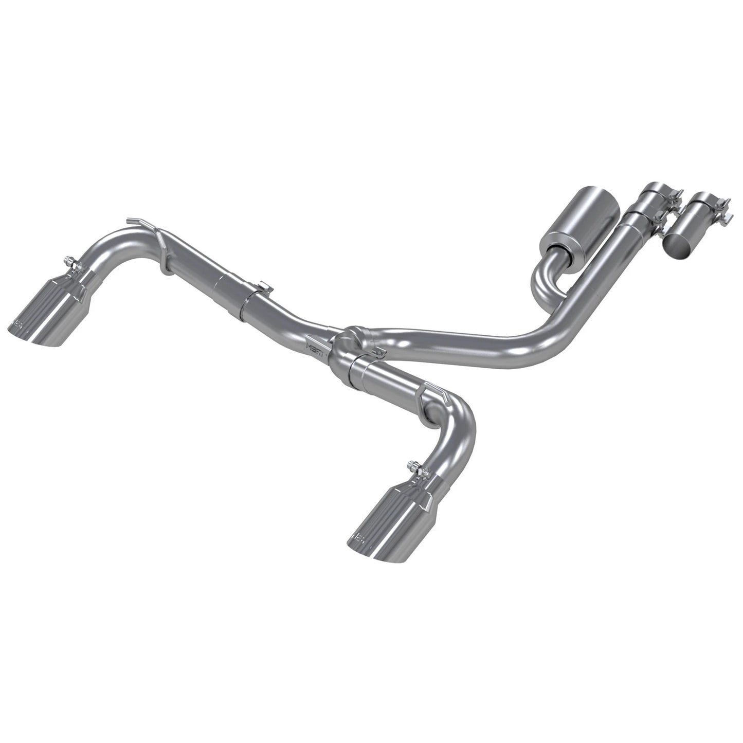 MBRP 2.5in Resonator-Back Dual Split Rear Exit Exhaust | Ford Bronco Sport (21+) (S5207409)