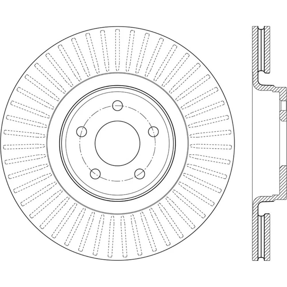 StopTech 127.65146R Front Right Drilled Disc Brake Rotor for 2013-18 Ford Focus