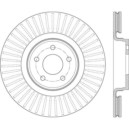 StopTech 127.65146R Front Right Drilled Disc Brake Rotor for 2013-18 Ford Focus