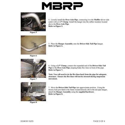 MBRP 3in. Cat-Back Dual Split Side Exit T409 Exhaust | Toyota Tacoma 3.5L EC/CC (16) (S5340409)