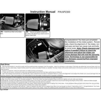 Injen SP Cold Air Intake System | Toyota Supra (18-22) (SP2300WB)