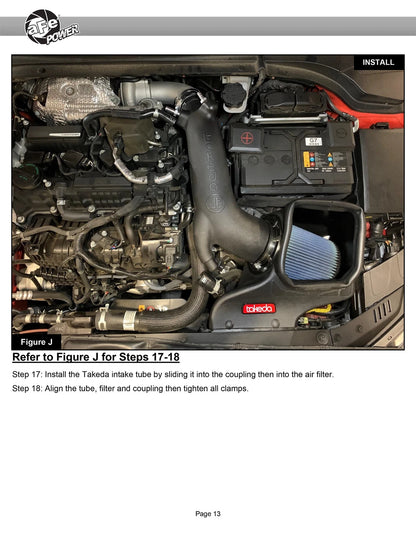 aFe 4" Stage-2 P5R AIS Air Filter Intake | Hyundai Veloster N 2019-20 (56-10021R)