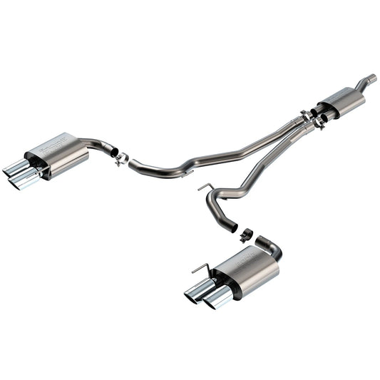 Borla 2.50 S-Type Quad Tip Catback Exhaust System | Ford Mustang (24) (140981)