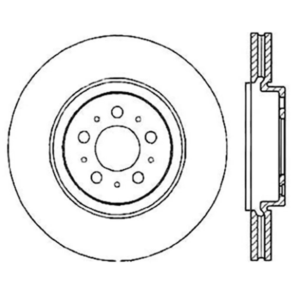 StopTech 127.39036L Rear Left Drilled Disc Brake Rotor for 2004-07 Volvo S60 V70