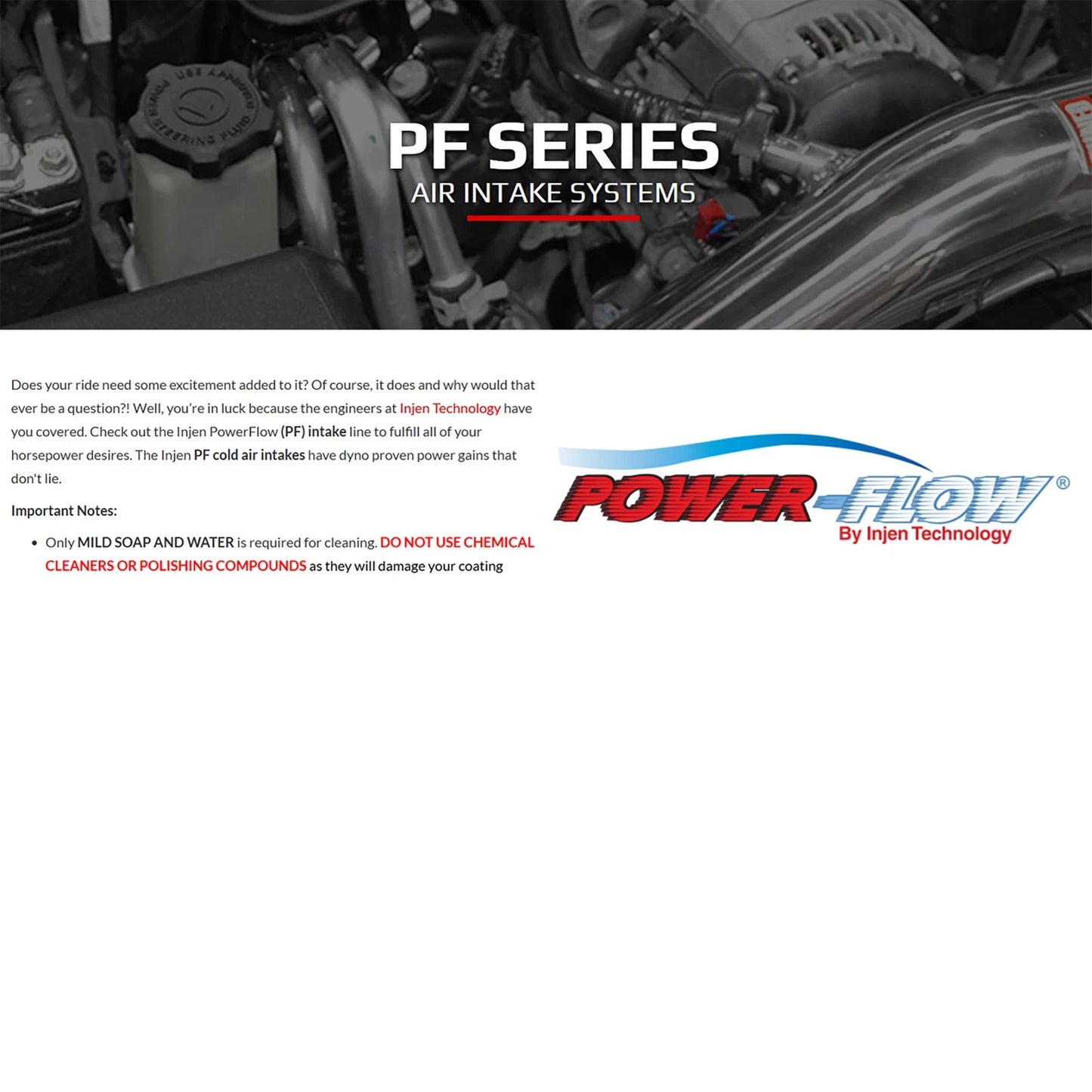 Injen Power-Flow Air Intake System | Toyota Tacoma (24-25) 2.4L Turbo (PF2013RG)