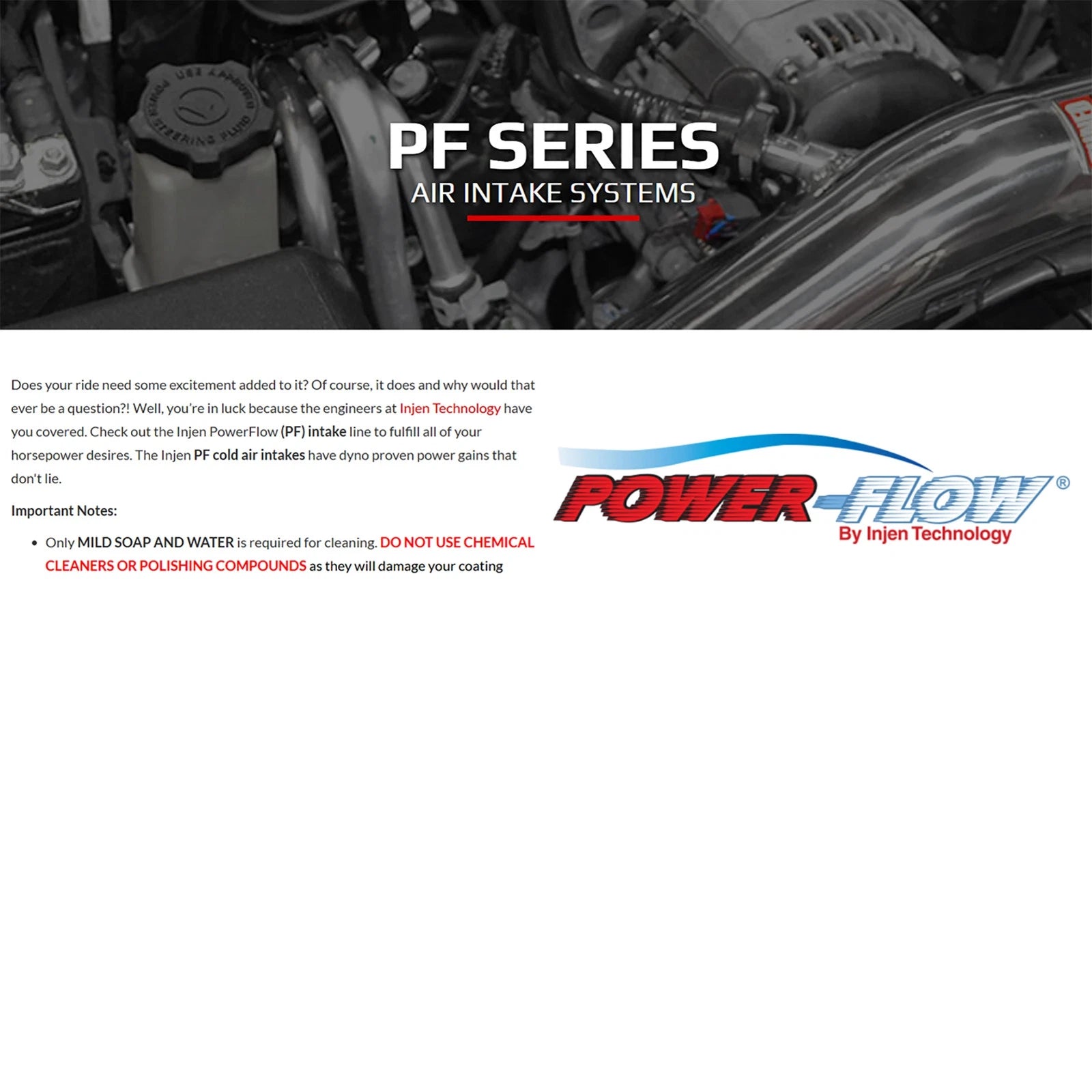 Injen Power-Flow Air Intake System | Toyota Tacoma (24-25) 2.4L Turbo (PF2013RG)