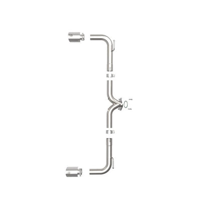 aFe Takeda 2.5in SS Axle-Back Exhaust w/ Polished Tips | Mazda 3 (14-18) (49-37014-P)