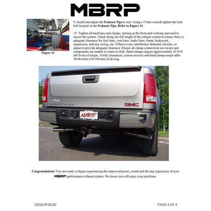 MBRP 3in. Dual Split Side Exit Exhaust | Chevy/GMC 1500 4.8/5.3L (09) (S5056409)