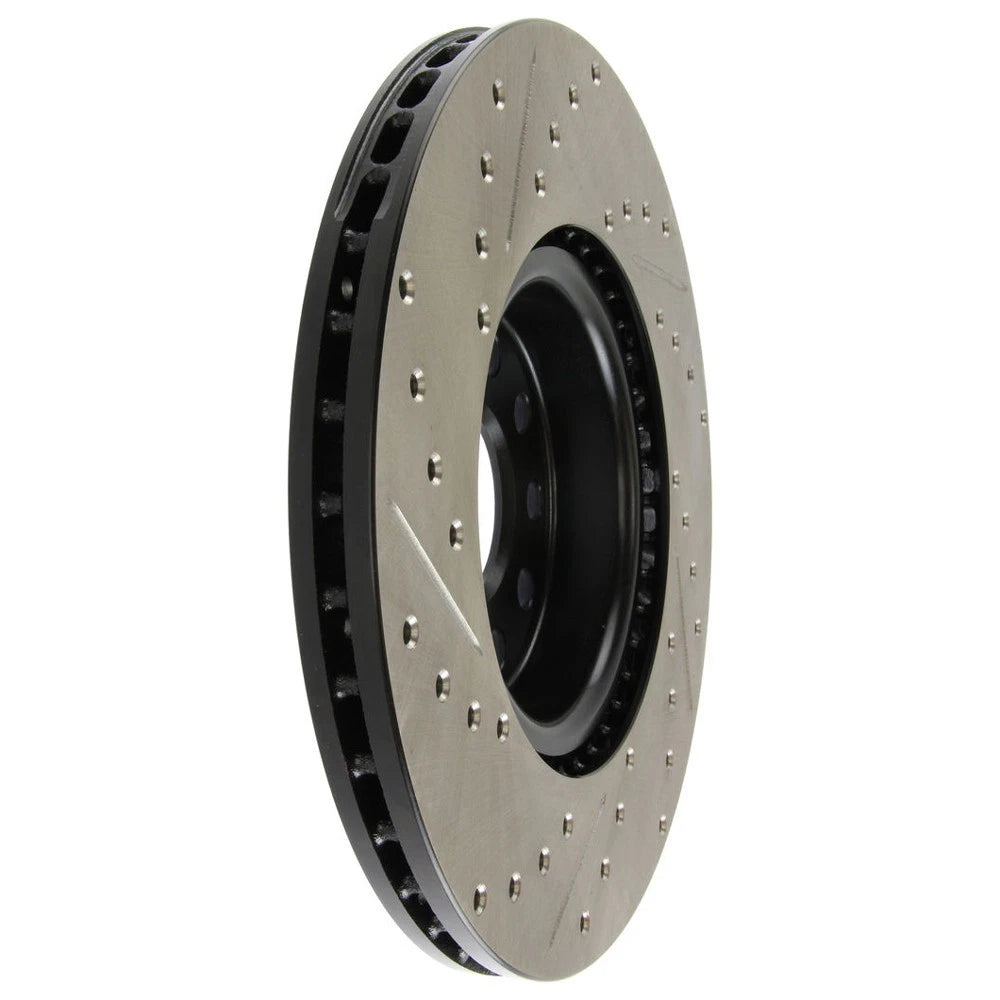 StopTech 127.33098L Front Left Drilled Brake Rotor for 06-18 GTI / 06-21 Passat