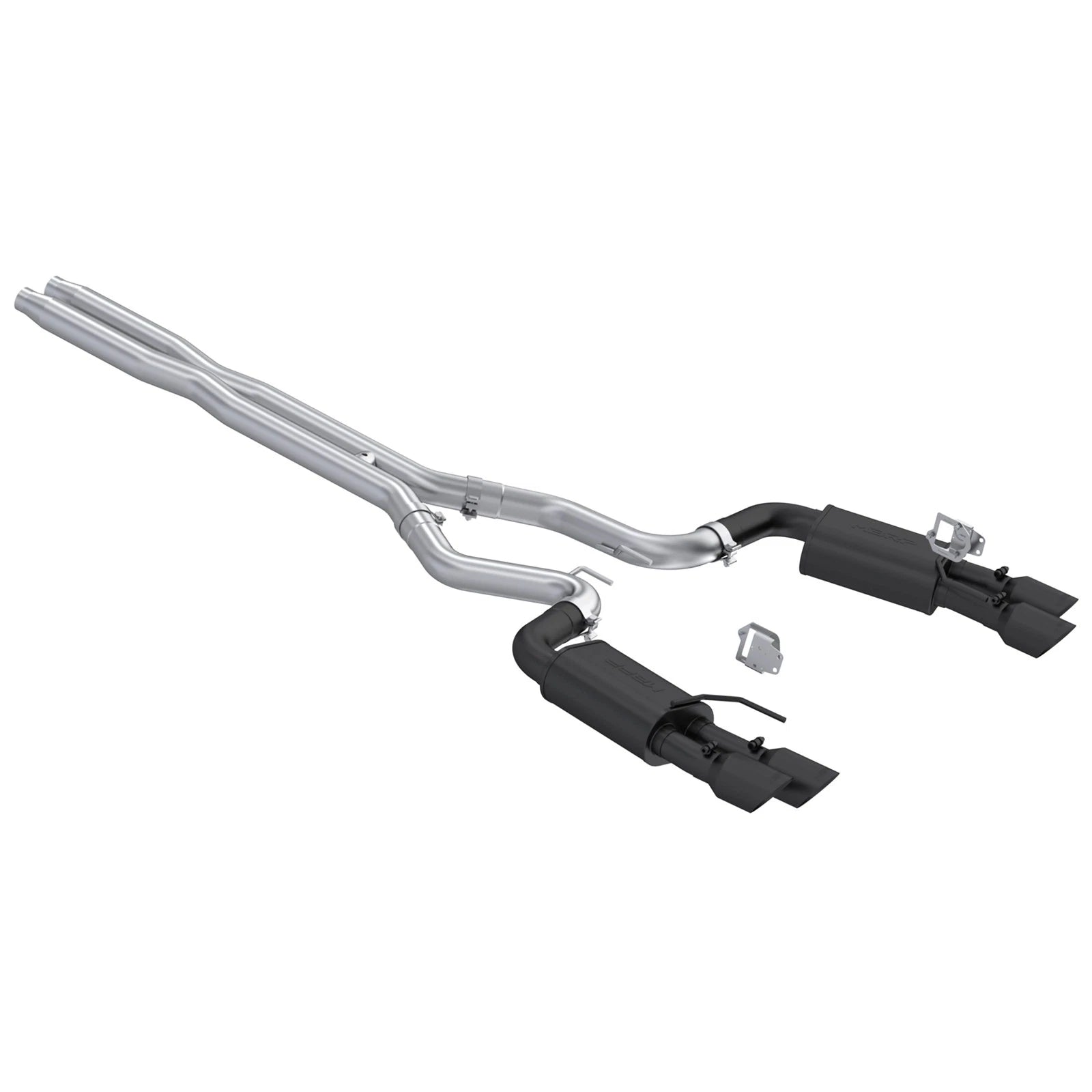 MBRP 3in Cat-Back Dual Split Rear Exhaust | Ford Mustang GT 5.0L (24+) Quad Black Tips (S7280BLK)