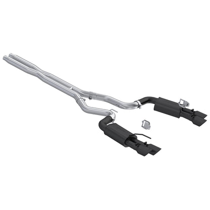 MBRP 3in Cat-Back Dual Split Rear Exhaust | Ford Mustang GT 5.0L (24+) Quad Black Tips (S7280BLK)