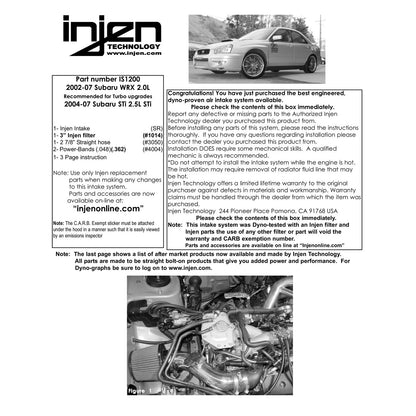 Injen Polished Short Ram Intake | 2002-2007 Subaru WRX/STi (IS1200P)