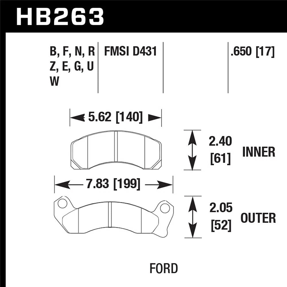 Hawk HPS Street Brake Pads | HB263F.650