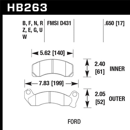 Hawk HPS Street Brake Pads | HB263F.650