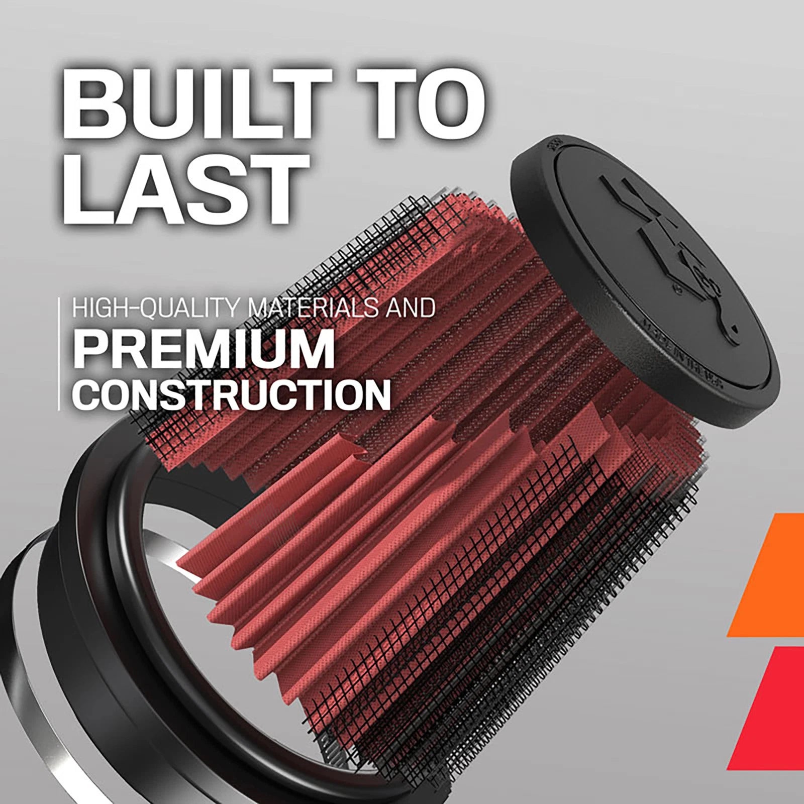 K&N RU-3600 Universal Round Tapered Performance Washable Air Filter for Intake