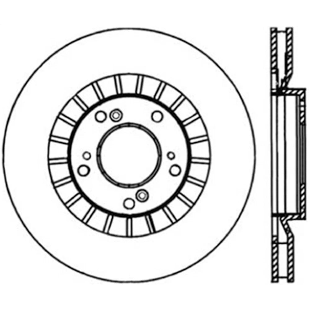 StopTech 126.40048CSL Front Left Slotted Disc Brake Rotor for 00-09 Honda S2000