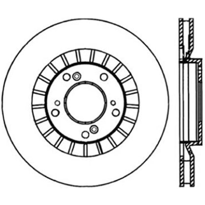StopTech 126.40048CSL Front Left Slotted Disc Brake Rotor for 00-09 Honda S2000