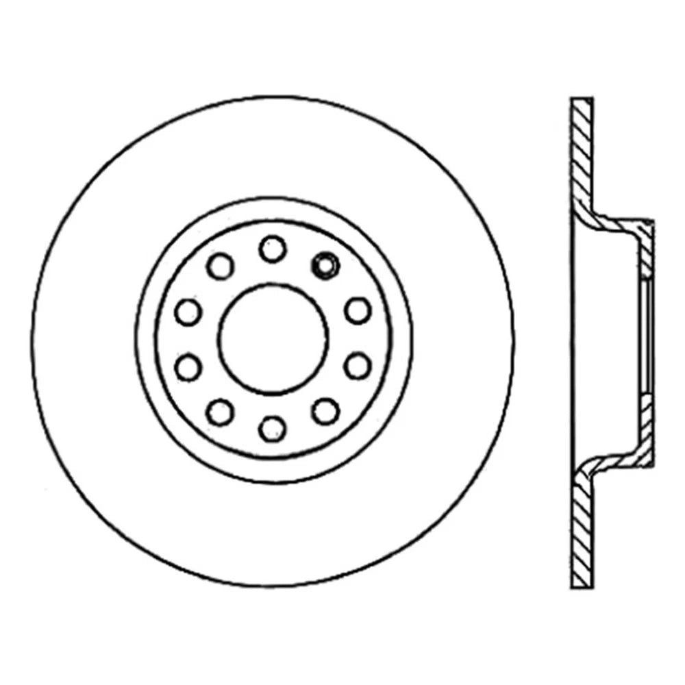 StopTech Slotted & Drilled Brake Rotor - RL | 2010-2014 Volkswagen Golf GTI (127.33099L)