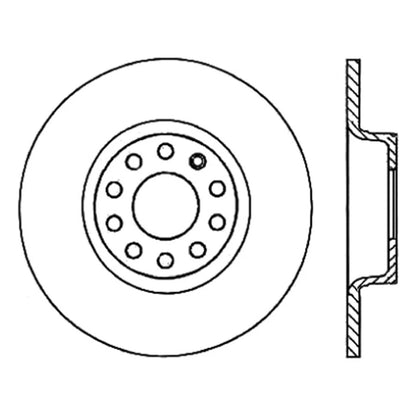 StopTech Slotted & Drilled Brake Rotor - RL | 2010-2014 Volkswagen Golf GTI (127.33099L)