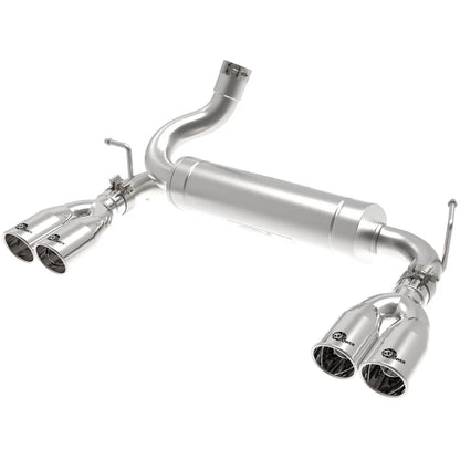 aFe 2.5in SS Axle-Back Exhaust Polished | Jeep Wrangler JK V6 3.6L/3.8L (07-18) (49-48086-P)