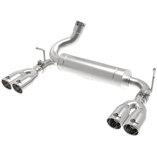 aFe 2.5in SS Axle-Back Exhaust Polished | Jeep Wrangler JK V6 3.6L/3.8L (07-18) (49-48086-P)