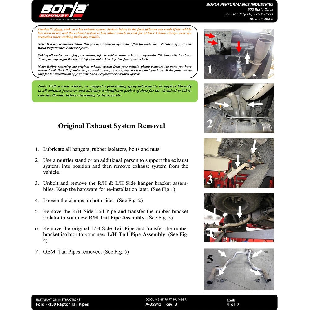 Borla Connection Pipes - Tail Pipes | Multiple Fitments (60640)