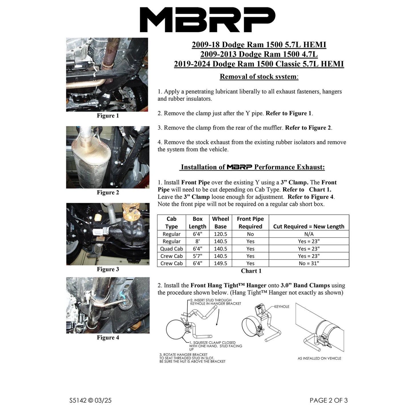 MBRP 3in. Cat-Back Single Side Exit Exhaust | Dodge Ram 1500 5.7L (09) (S5142409)
