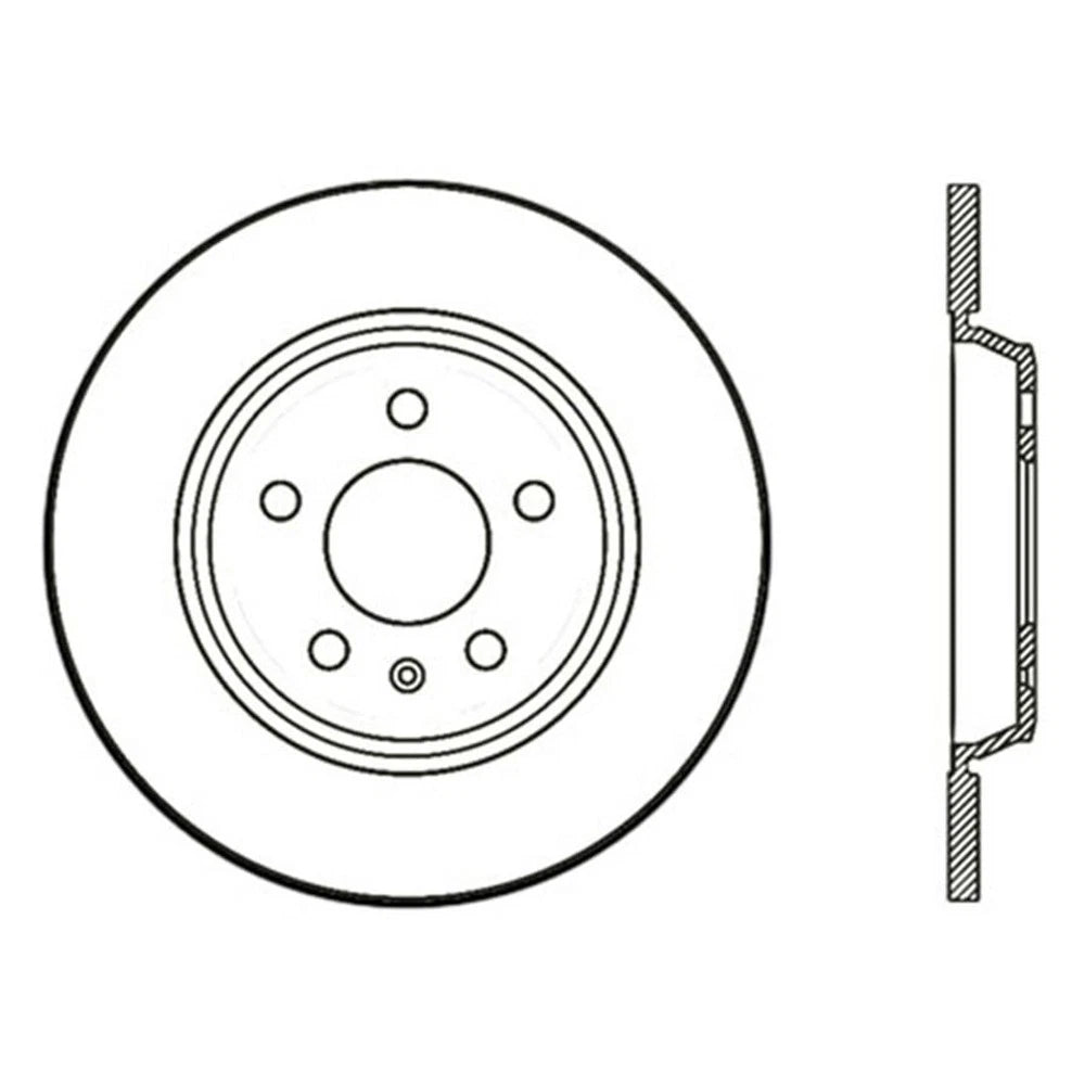 StopTech 127.33127L Rear Left Drilled Disc Brake Rotor for 2009-19 A4 / 09-17 Q5