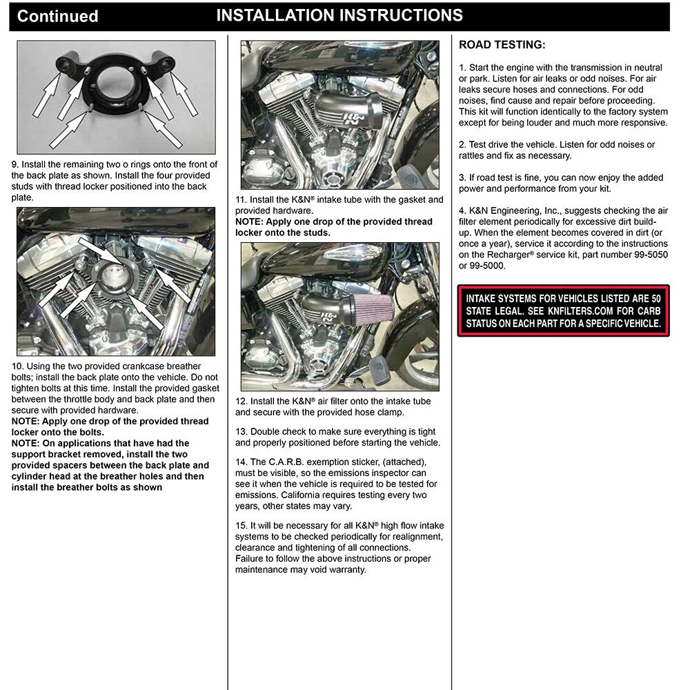 K&N Performance Air Intake System | Harley-Davidson Softail / Dyna (57-1137)
