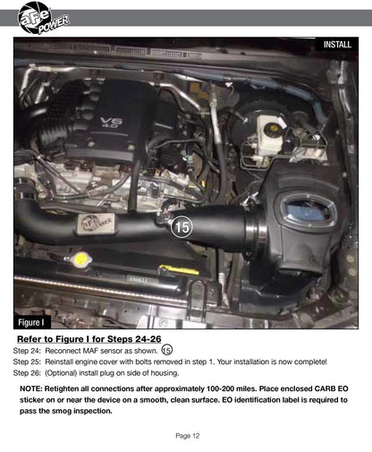aFe Momentum GT Cold Air Intake System w/ Pro DRY S Filter | Nissan Xterra (05-15) (51-76102)