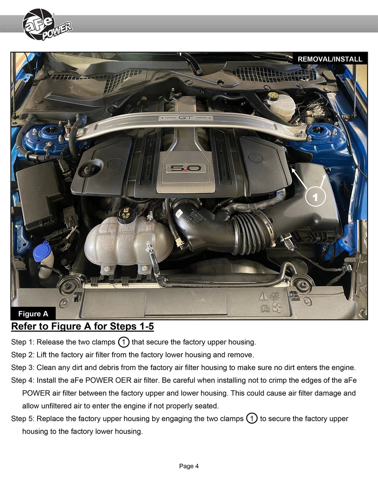 aFe Super Stock Induction System | Ford Mustang V8-5.0L (18-20) (55-10005D)