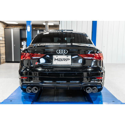 MBRP Active Quad-Tip Exhaust | 2015-2020 Audi S3 (S46043CF)
