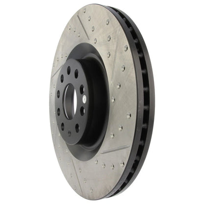 StopTech 127.33112L Front Left Drilled Brake Rotor for 08-13 Audi S3 / 09-11 CC