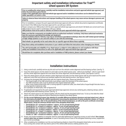 H&R 30356330 DR Series Front or Rear 15 mm Wheel Spacers Kit Set for 17-24 Volvo