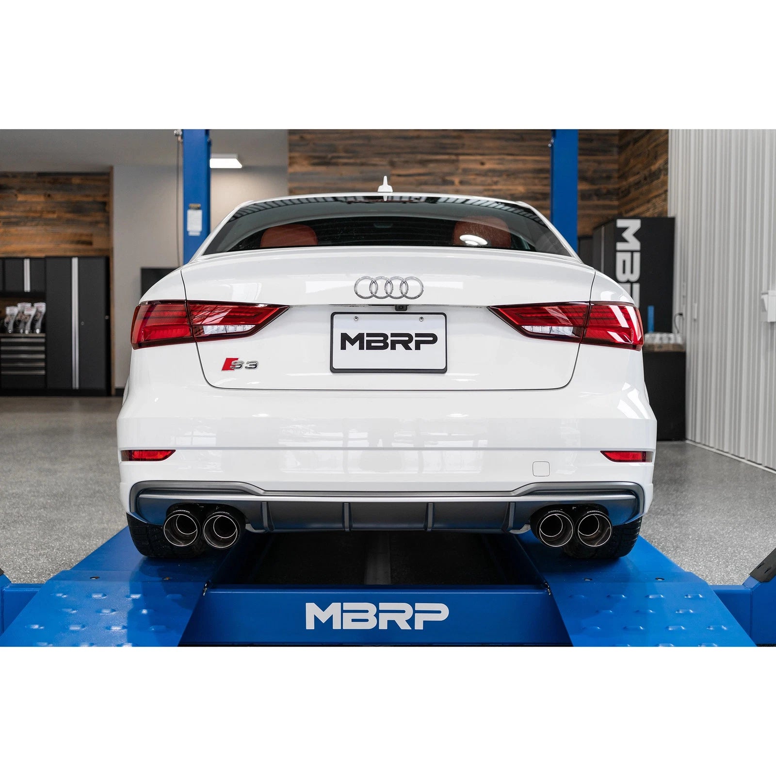 MBRP 3-In Armor Pro Street Profile Quad Rear Exit Cat-Back | Audi S3 (S46013CF)