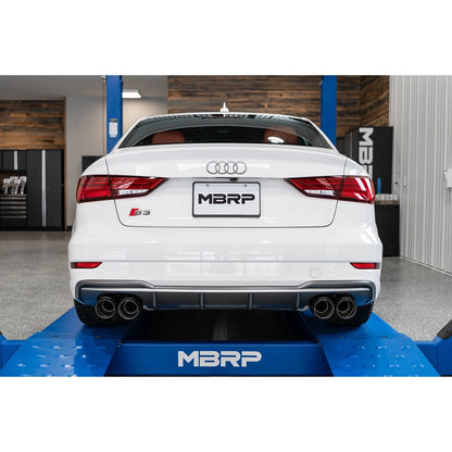 MBRP 3-In Armor Pro Street Profile Quad Rear Exit Cat-Back | Audi S3 (S46013CF)