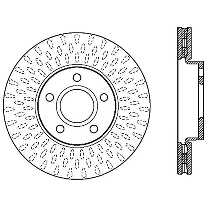 StopTech 126.61100SL Front Left Slotted Brake Rotor for 12-18 Focus / 04-12 S40