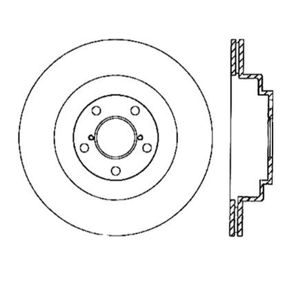 Stoptech Power Slot Rear F&R Slotted Brake Rotor | Subaru WRX/Legacy GT (05-09) (126.47025SL)