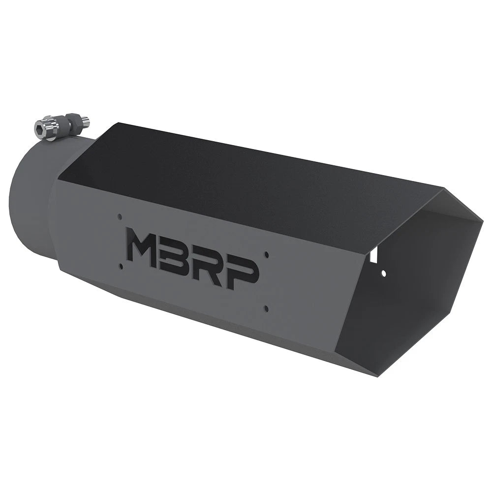 MBRP Single Wall Hex Angle Cut 5-Inch Outlet | Universal (T5165BLK)